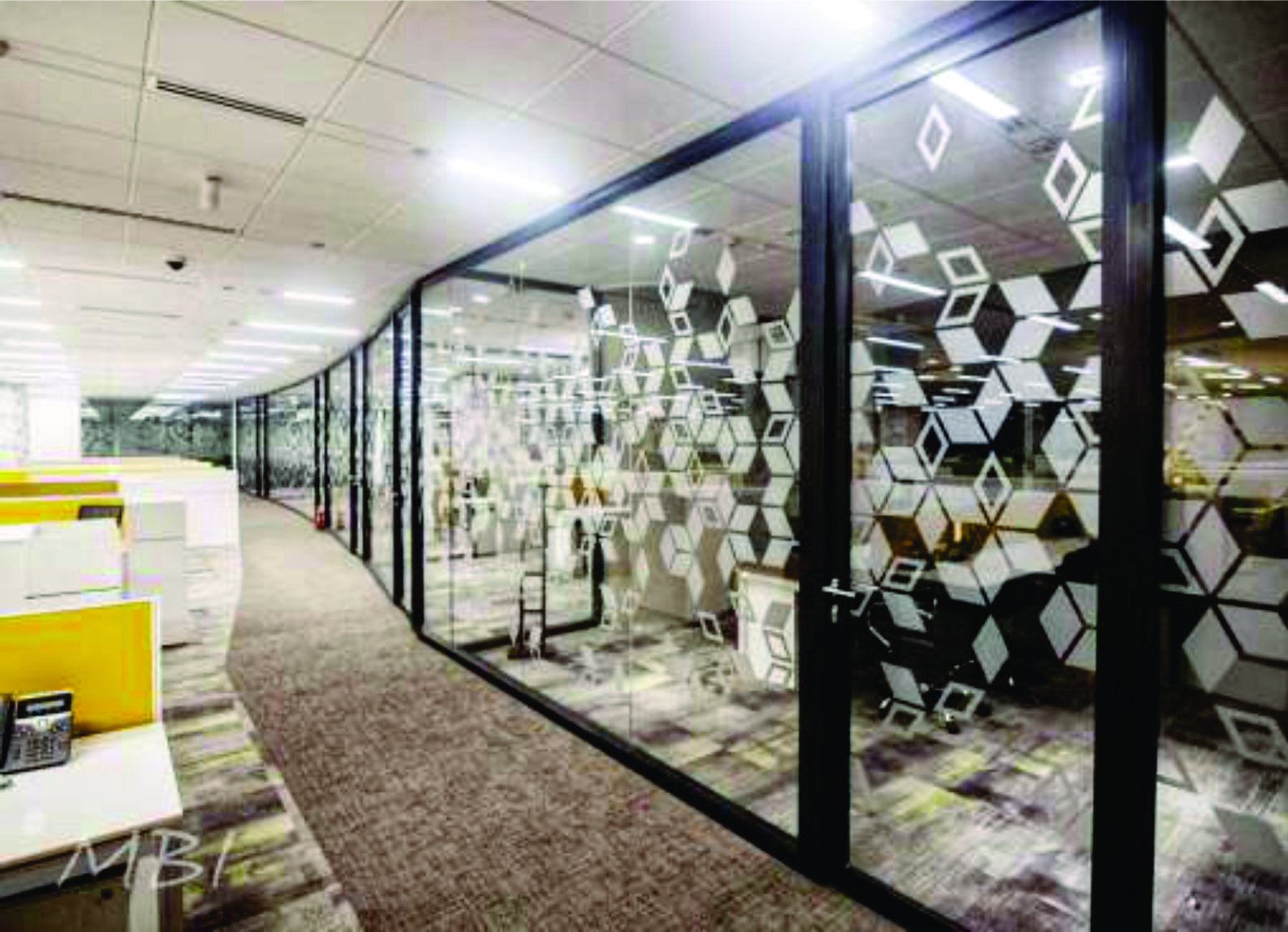 Large-scale glass installation — Adani Shantigram