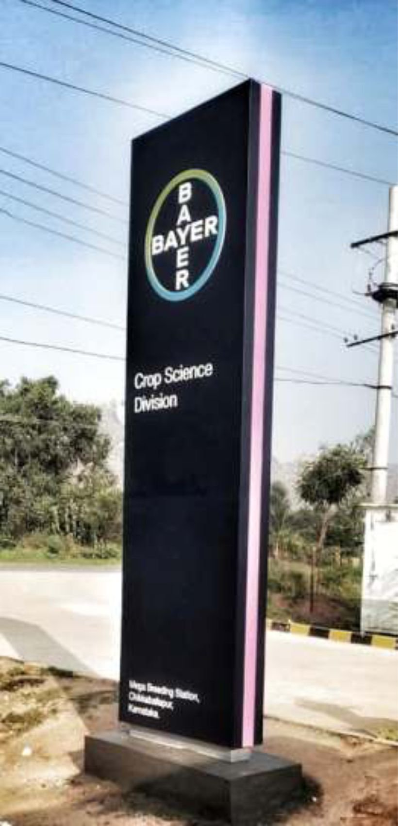 Bayer · Monsanto — Building identity · Wide view