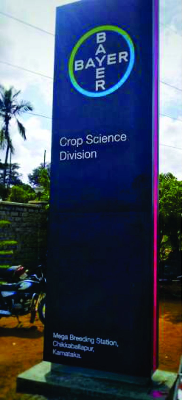 Bayer · Monsanto — External signage · Façade